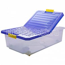 Plastik Репаблик Unibox - ящик для хранения, 30л, на роликах Синий