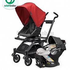 Orbit Baby G3 2 в 1 (прогулка + кресло с базой) Black - капюшон Red