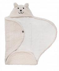 Jollein Меховое одеяло-конверт 	Teddy Bear off-white (Кремовый мишка)