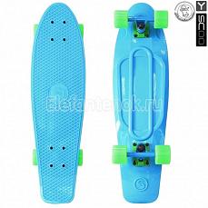 Y-SCOO 401-B Скейтборд Y-SCOO Fishskateboard 22" винил 56,6х15 с сумкой BLUE/green 