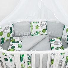 AmaroBaby борт 12 подушек (АмароБейби) Кактусы
