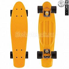 Y-SCOO 401-B Скейтборд Y-SCOO Fishskateboard 22" винил 56,6х15 с сумкой ORANGE/black 