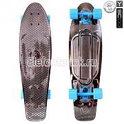 Y-SCOO 402H-Bb Скейтборд Y-SCOO Big Fishskateboard metallic 27" винил 68,6х19 с сумкой