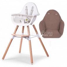 Childhome Evolu 2 (Чилдхоум Эволу) Natural-White + подушка Warm Grey