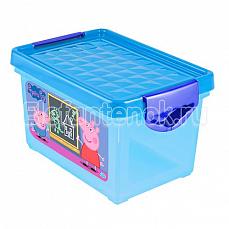 Plastik Репаблик ящик Свинка Пеппа для хранения мелочей, 5,1л Голубой