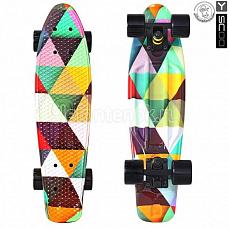 Y-SCOO 401G-O Скейтборд Y-SCOO Fishskateboard Print 22" винил 56,6х15 с сумкой Triddent